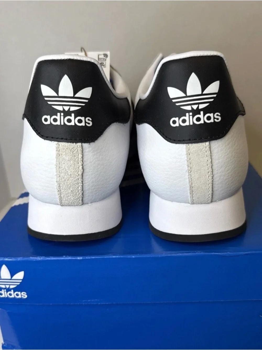 Adidas Samoa White Black Leather Sneakers 11.5 men’s NEW